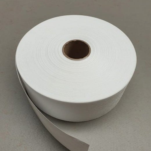 Tissu Entoilage Autocollant Coton 2m X 25cm - Blanc, Pour Renfort Couture, Matelassage, Bricolage